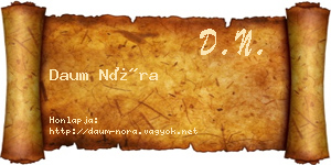 Daum Nóra névjegykártya