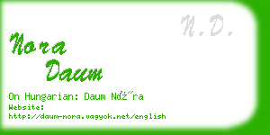 nora daum business card
